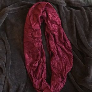 Red sparkles infinity scarf.